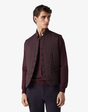 Corneliani Burgundy Quilted Poplin Waistcoat