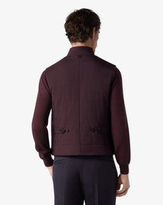 Corneliani Burgundy Quilted Poplin Waistcoat