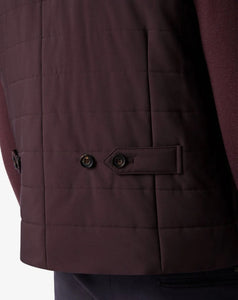 Corneliani Burgundy Quilted Poplin Waistcoat