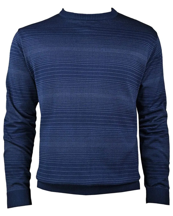 St. Croix Micro-stripe Lightweight Crewneck Sweater