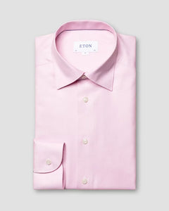 Eton Pink Cotton-Lyocell Stretch Shirt
