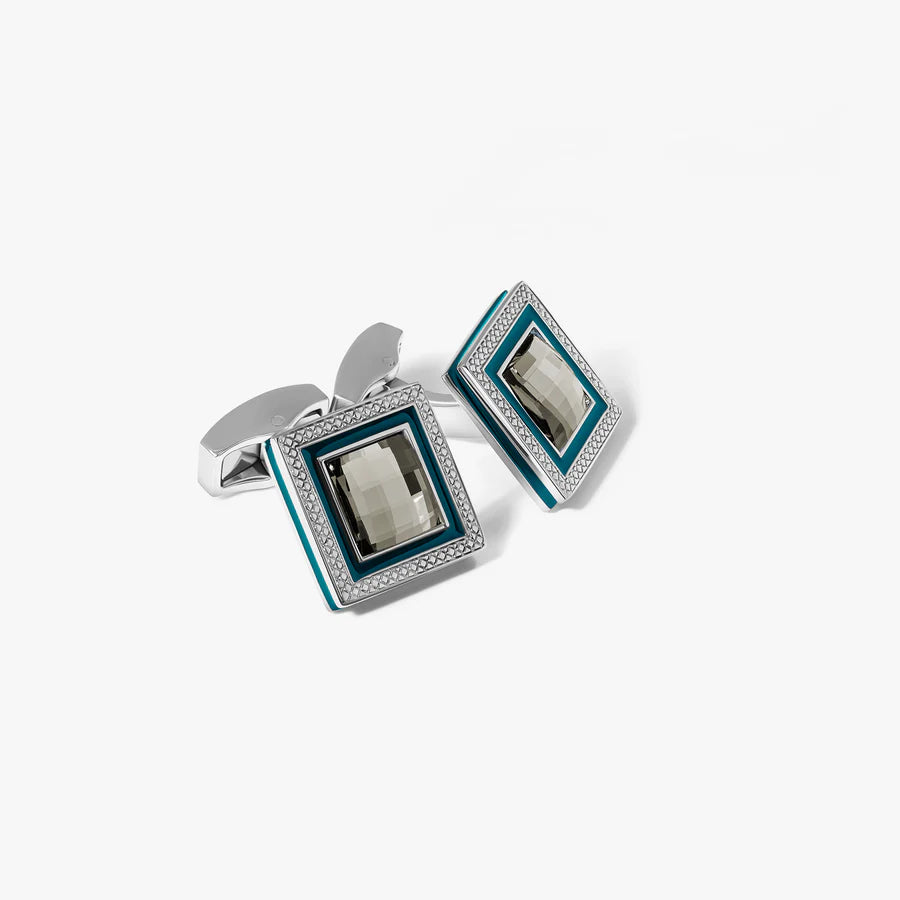 Quadrato SW Cufflinks with Grey SWAROVSKI Elements