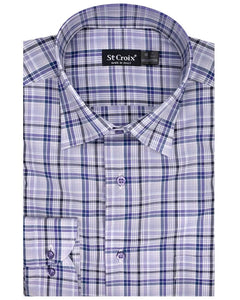 St. Croix Shades of Purple Plaid Shirt
