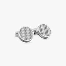 TATEOSSIAN Palladium Tablet Cufflinks with Grey Alutex