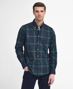 Barbour Wetheram Tailored Long Sleeved Shirt (Green Loch)