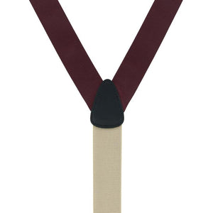 Trafalgar Hudson Nylon Button End Braces | Burgundy