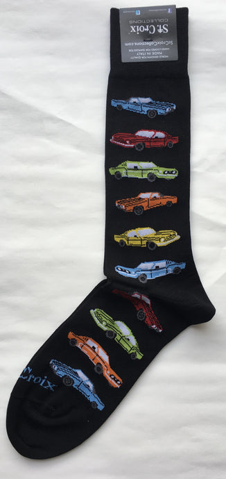 St. Croix Car Socks | Black & Multi-colored