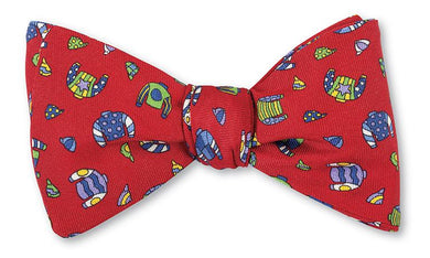 R. Hanauer Red Jockey Silks Bow Tie