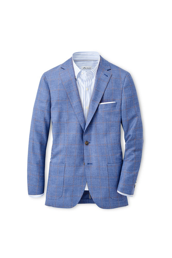 Peter Millar Double Pane Soft Jacket | Lake Blue Blazer