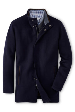 Peter Millar Crown Flex-Fleece City Coat | Navy