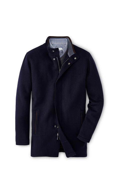 Peter Millar Crown Flex-Fleece City Coat | Navy