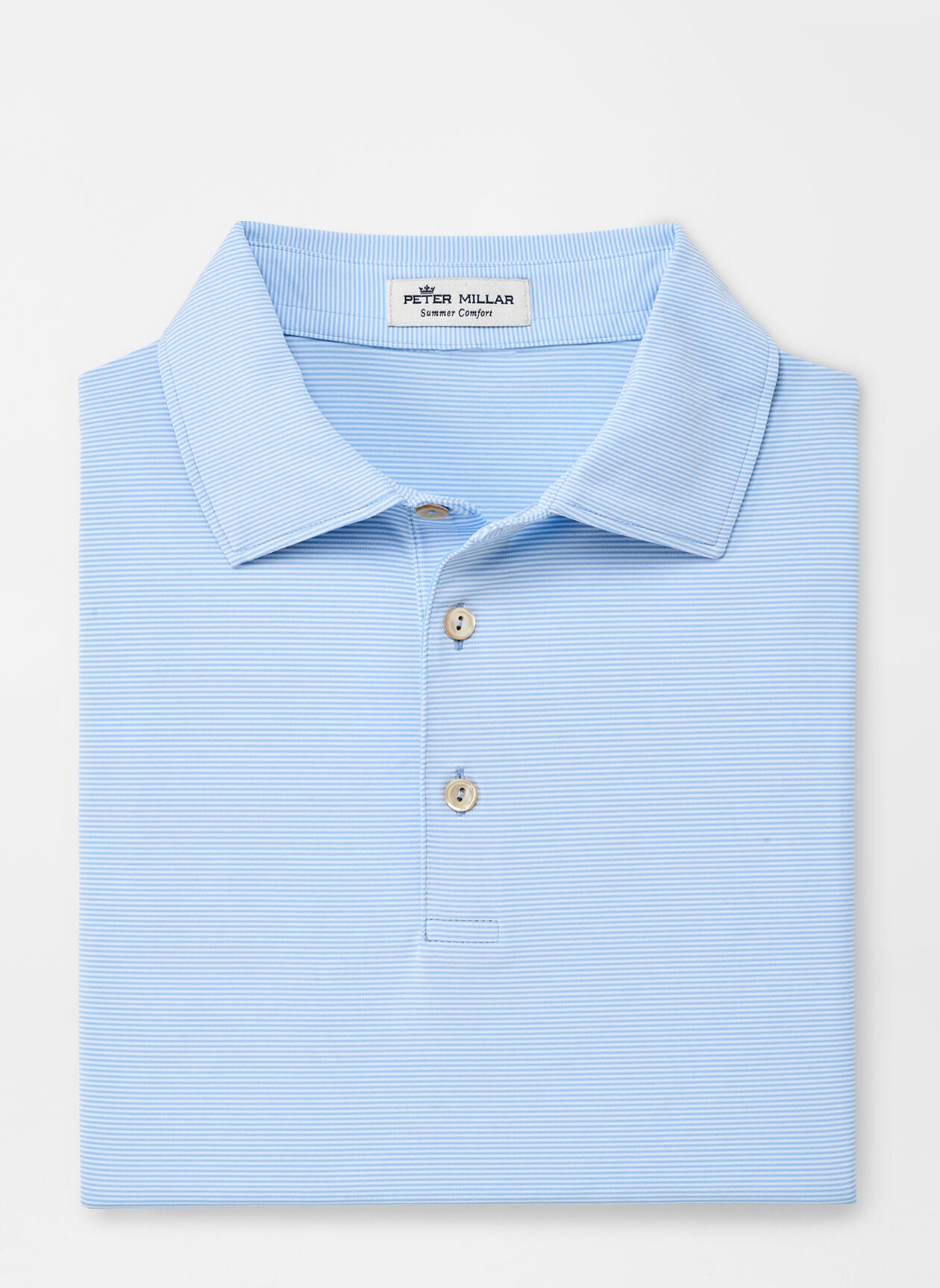 Peter Millar - Core Jubilee Stripe Performance Polo in Cottage Blue by Peter Millar, Cottage Blue / Medium