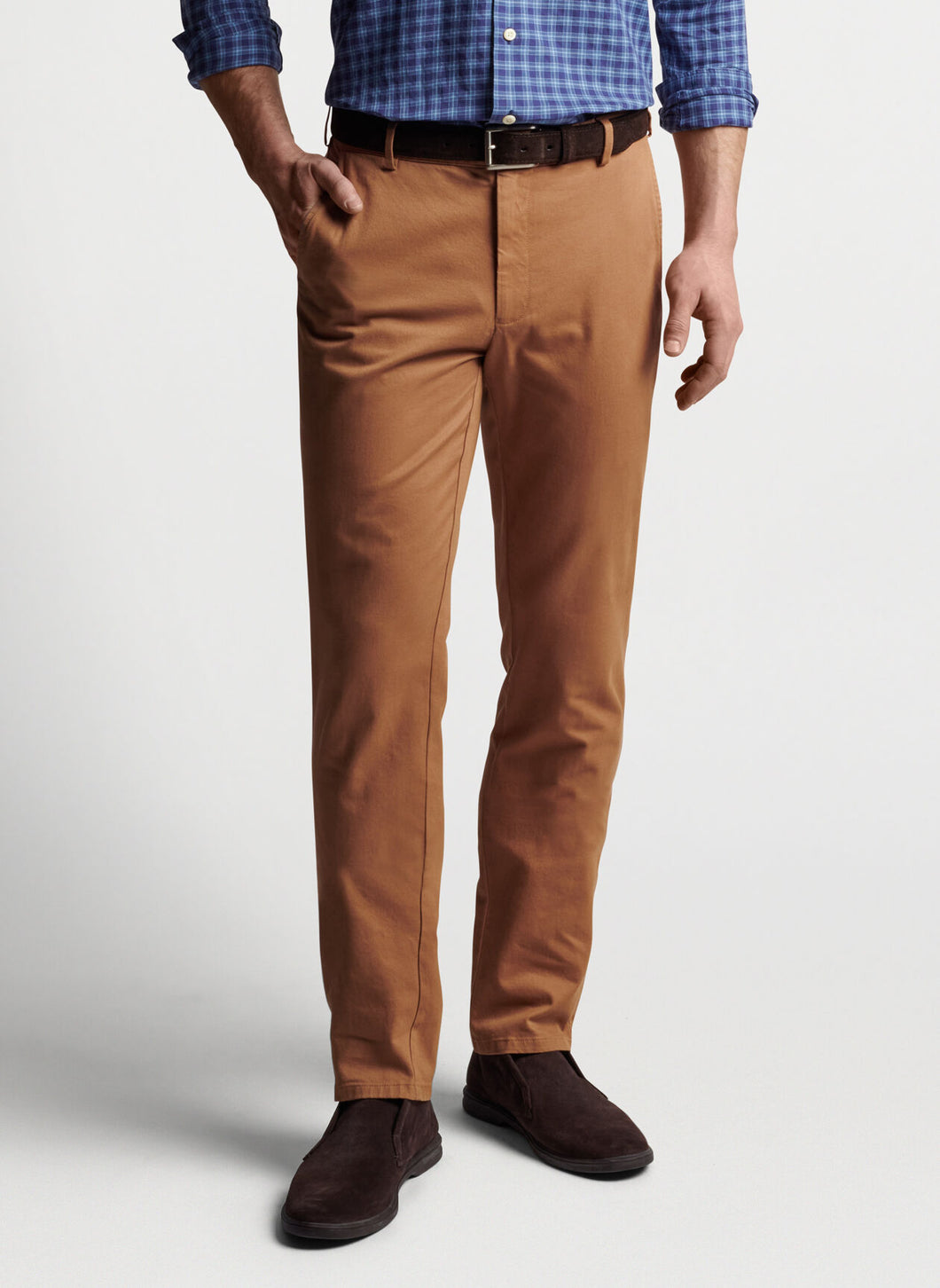 Peter Millar Pilot Twill Flat Front Trouser | British Tan