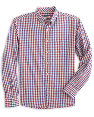 Johnnie-O Abner Hangin’ Out Button Up Shirt | Malibu Red